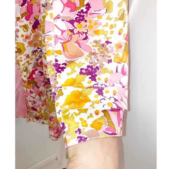 VTG Y2K MARSHALL FIELD’S Floral Trench Coat SZ; Large - Picture 7 of 14